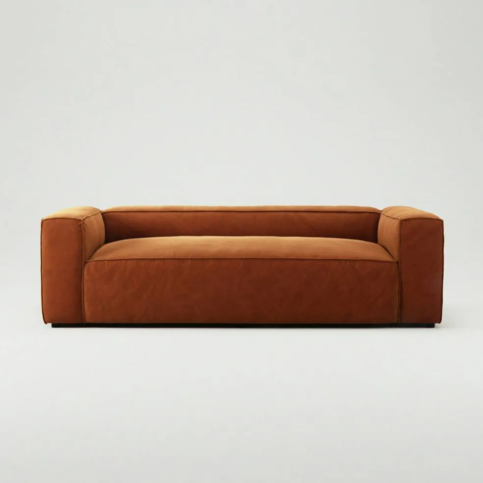 Grand 2-Sitssoffa Sammet, Copper Glow