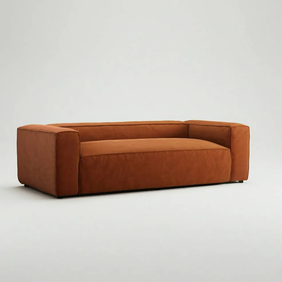 Grand 2-Sitssoffa Sammet, Copper Glow