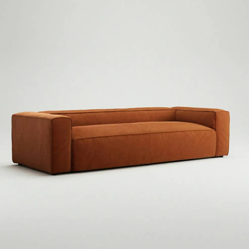 Grand 3-Sitssoffa Sammet, Copper Glow