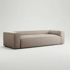 Grand 3-Sitssoffa Sammet, Dusk Beige