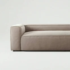 Grand 3-Sitssoffa Sammet, Dusk Beige