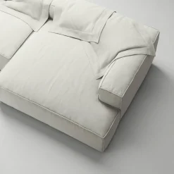 Grand 3-Sitssoffa schäslong Höger Minetyg, Moon White