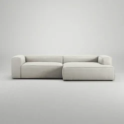 Grand 3-Sitssoffa schäslong Höger Minetyg, Moon White