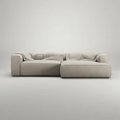 Grand 3-Sitssoffa schäslong Höger Minetyg, Sandshell Beige