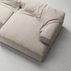Grand 3-Sitssoffa schäslong Höger Minetyg, Sandshell Beige
