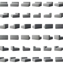 Grand Utomhus Modulsoffa, Charcoal Chiné