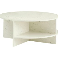 Halves Soffbord 85 cm, Off-white Terrazzo