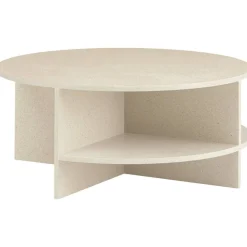 Halves Soffbord 85 cm, Taupe Terrazzo