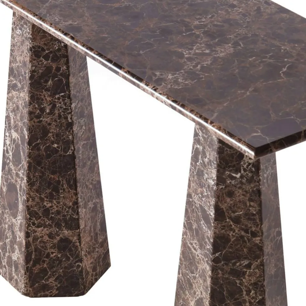 Hexagon Konsolbord, Dark Emperador Marmor