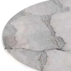 Hexagon Matbord Ø90 cm, Albanian Grey Marmor