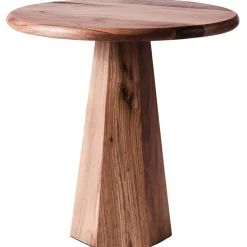 Hexagon Sidobord Ø45 cm, Walnut