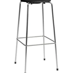 High Dot™ Barstol Med 4 Ben 76 cm, Krom / Svart Ask