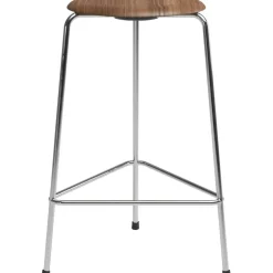 High Dot Barstol, Valnötsfanér / Krom