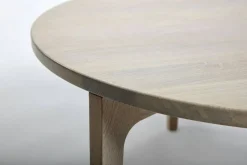 Höllviken Soffbord Ø80x41 cm, Vitpigmenterad Ek