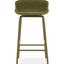 Hyg Barstol 65 cm, Klädd Framsida, Oliv