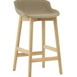 Hyg Barstol 75 cm, Klädd Framsida, Sand / Ek