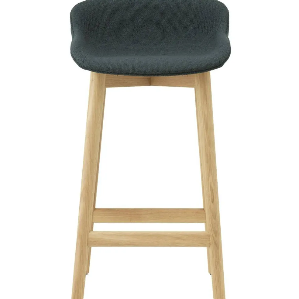 Hyg Barstol 75 cm, Mörkgrå / Ek