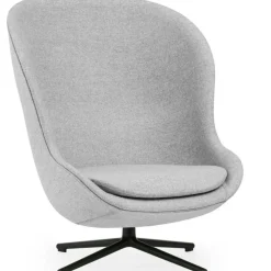 Hyg Fåtölj Hög Med Snurrbas, Grå / Svart Aluminium