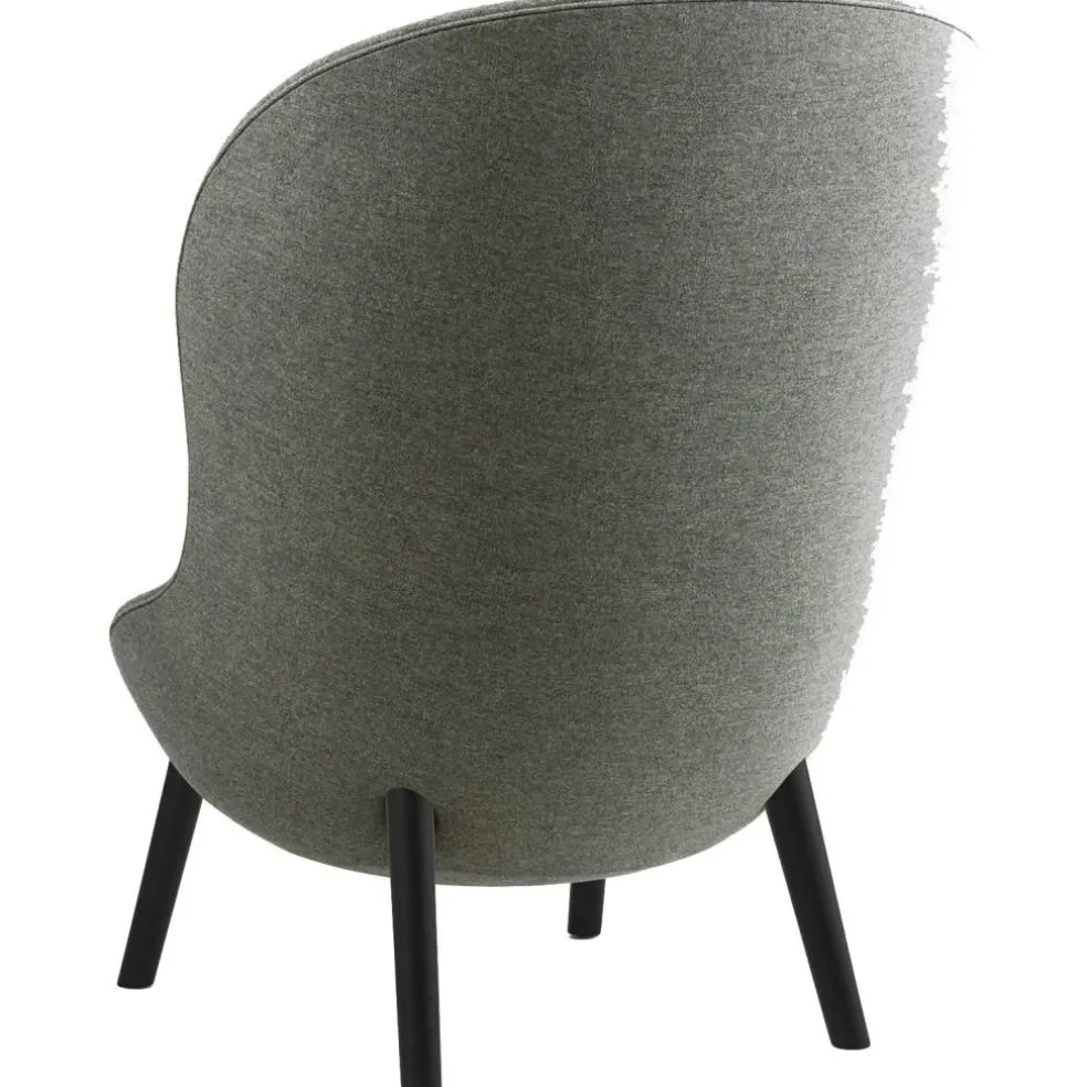 Hyg Fåtölj Hög, Mörkgrå / Svart Ek
