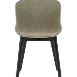Hyg Stol, Klädd Framsida, Grå / Svart Ek