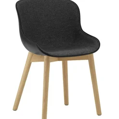 Hyg Stol, Klädd Framsida, Mörkgrå / Ek