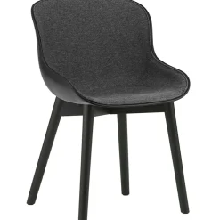 Hyg Stol, Klädd Framsida, Mörkgrå / Svart Ek
