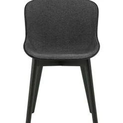Hyg Stol, Klädd Framsida, Mörkgrå / Svart Ek