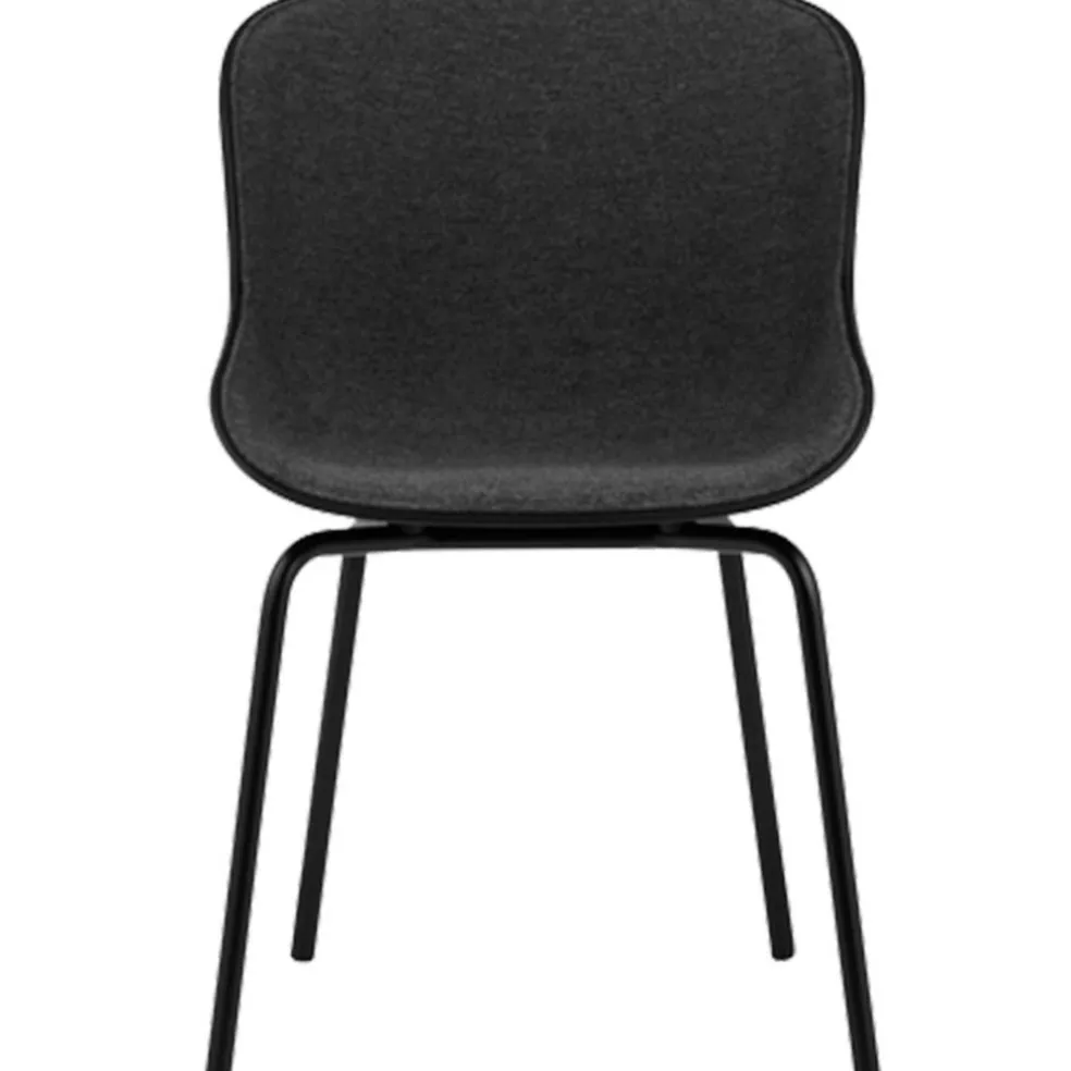 Hyg Stol, Klädd Framsida, Mörkgrå / Svart