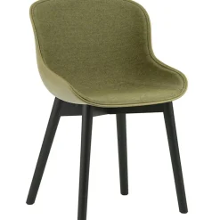 Hyg Stol, Klädd Framsida, Oliv / Svart Ek