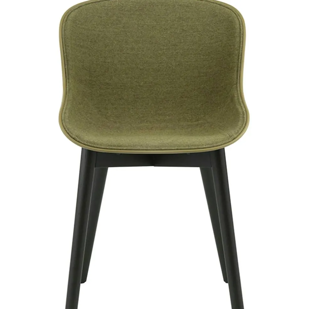 Hyg Stol, Klädd Framsida, Oliv / Svart Ek
