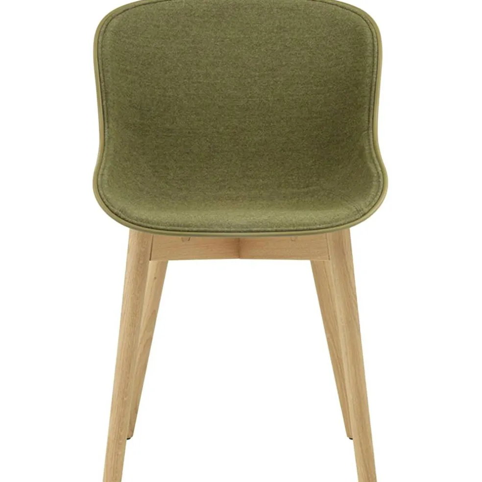 Hyg Stol, Klädd Framsida, Oliv / Ek