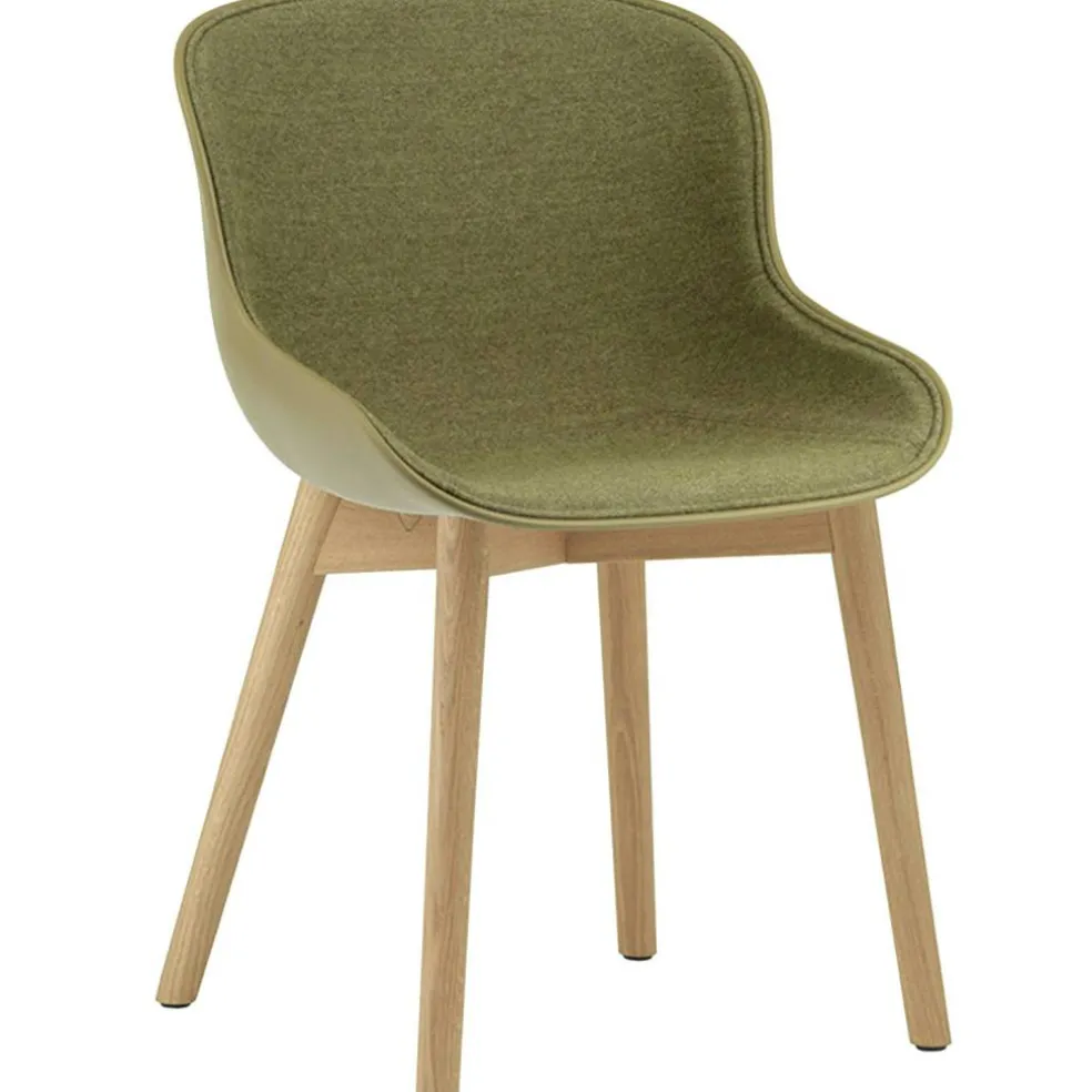 Hyg Stol, Klädd Framsida, Oliv / Ek