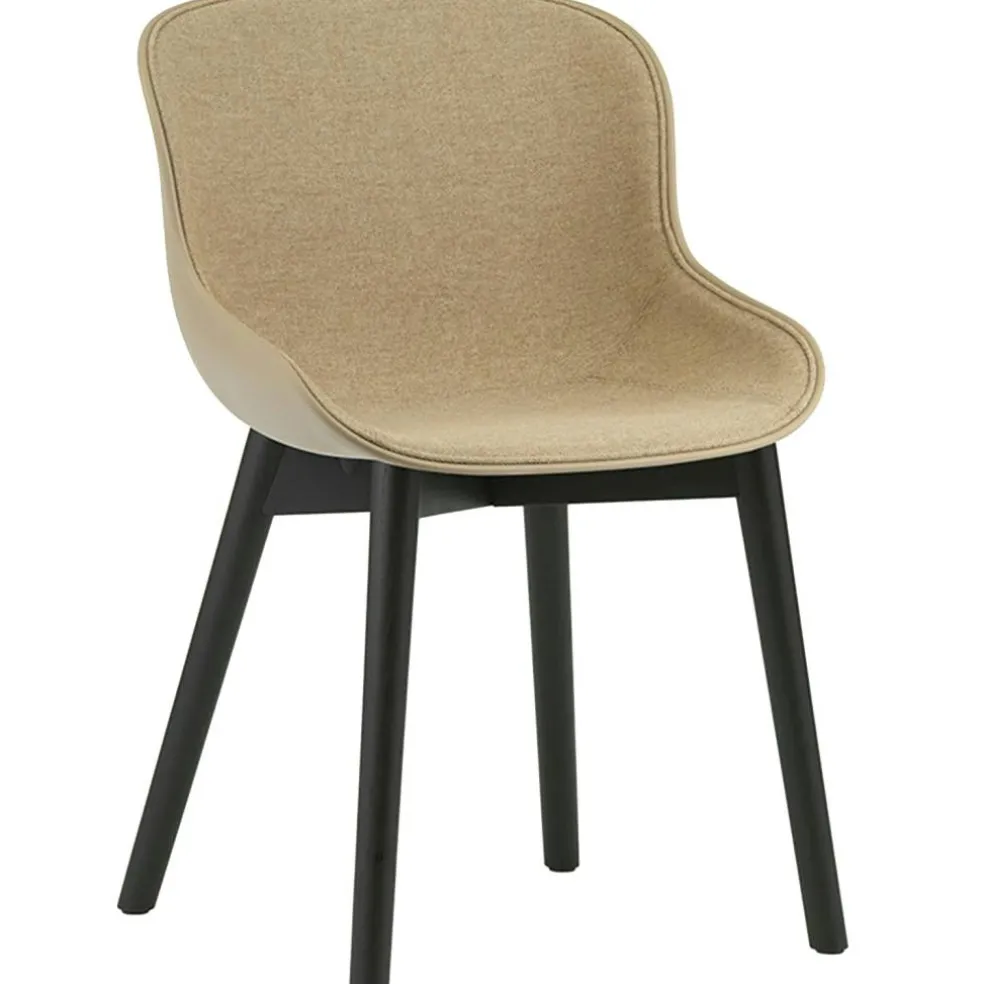 Hyg Stol, Klädd Framsida, Sand / Svart Ek