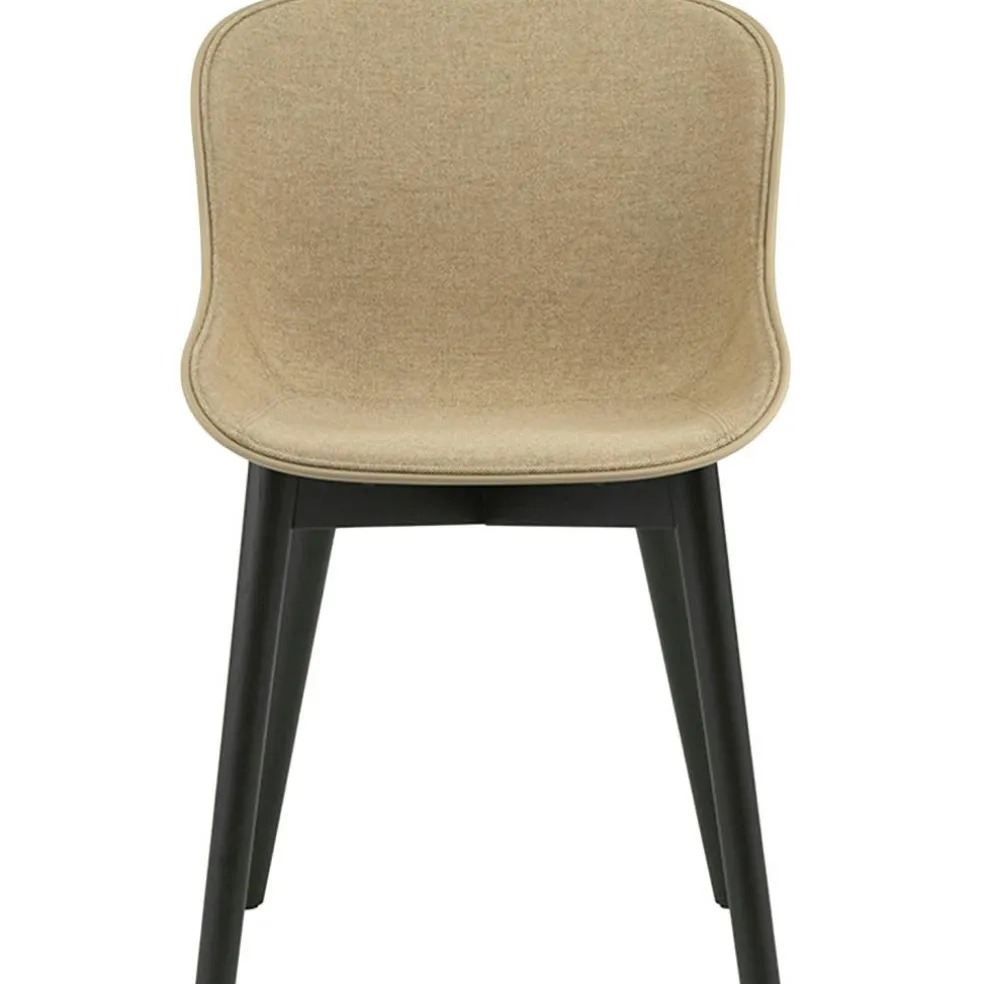 Hyg Stol, Klädd Framsida, Sand / Svart Ek
