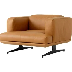 Inland AV21 Fåtölj, Läder Noble Cognac / Warm Black