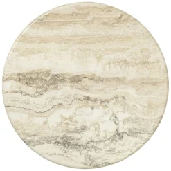 IOI Soffbord Ø70 cm, Travertin / Svart