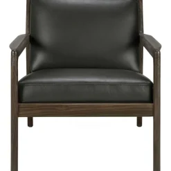 Jack Loungefåtölj, Mahogny / Svart Läder