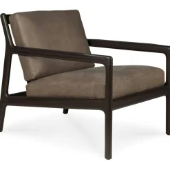 Jack Loungefåtölj, Mahogny / Mörkbrun Läder