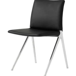 Kape IF7 Matstol, Svart / Svart Läder