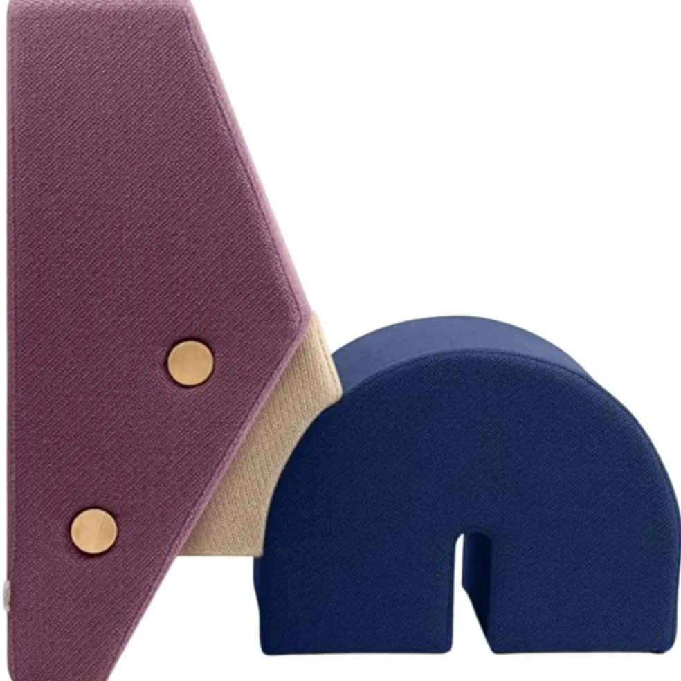 Keystone Loungestol Fig Purple / Off-white / Navy Blue