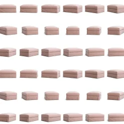 Klädsel Till Le Grand Air Fotpall Linne, Tender Blush