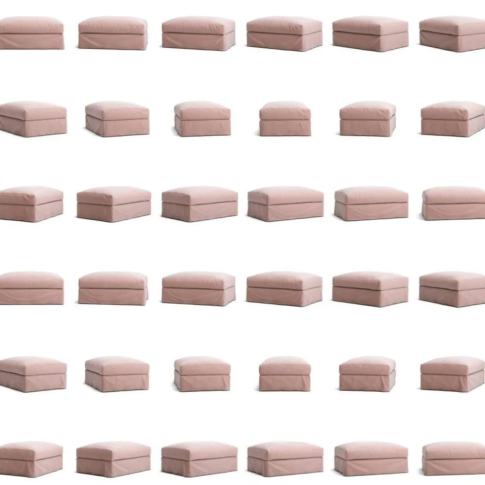 Klädsel Till Le Grand Air Fotpall Linne, Tender Blush