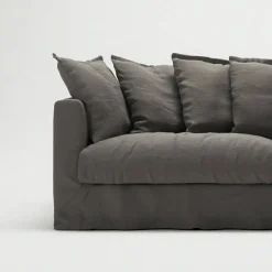 Klädsel Till Le Grand Air 3-sitssoffa Linne, Smokey Granite