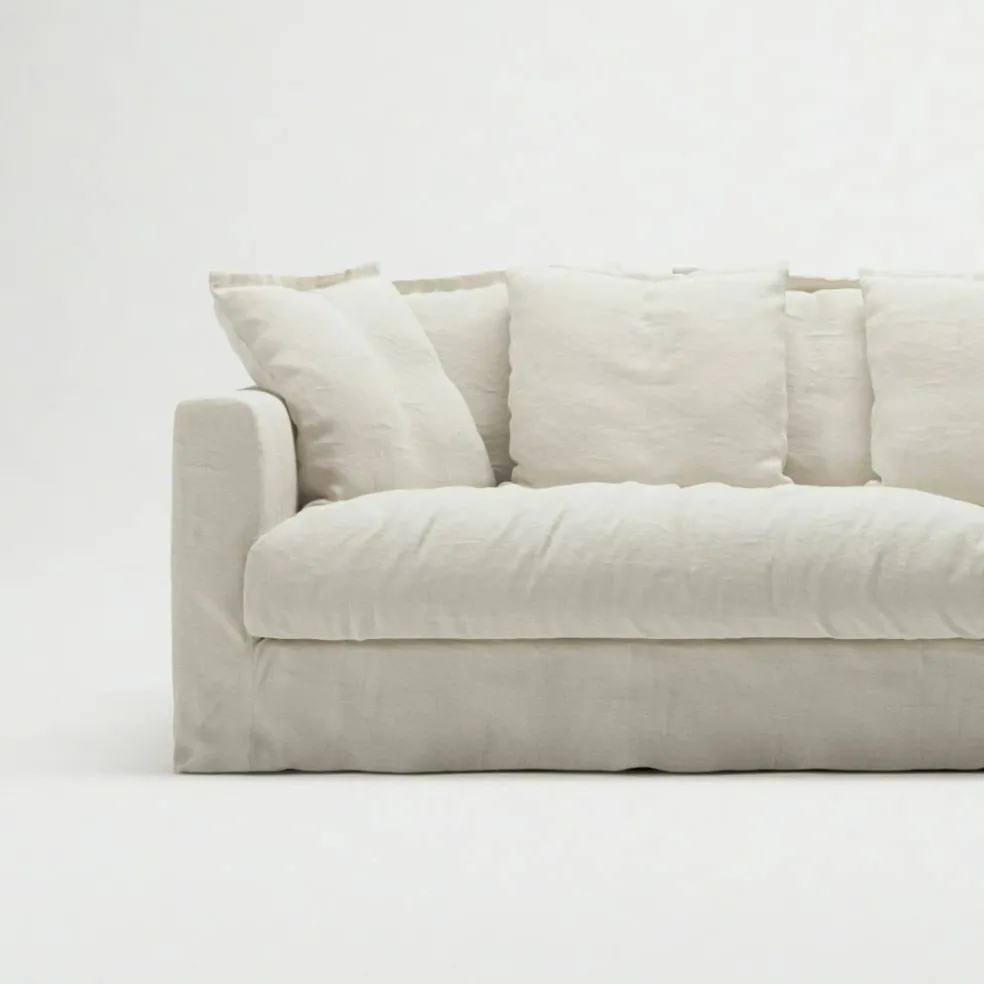 Klädsel Till Le Grand Air 4-sitssoffa Linne, Creamy White