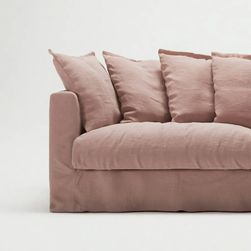 Klädsel Till Le Grand Air 3-sitssoffa Linne, Tender Blush