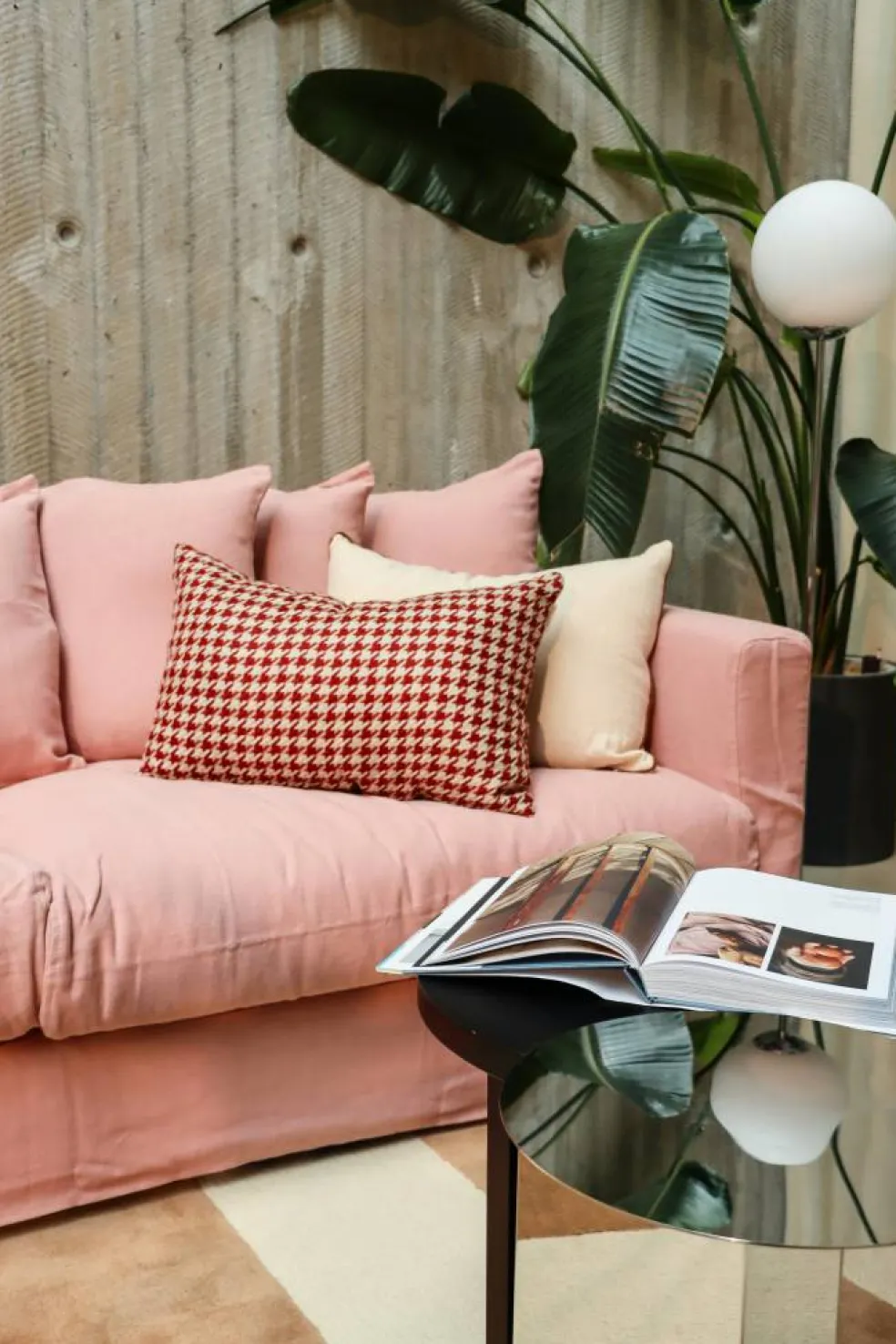 Klädsel Till Le Grand Air 3-sitssoffa Linne, Tender Blush