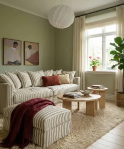 Klädsel Till Le Grand Air 4-sitssoffa Linne, Gentle Ribbon