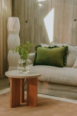 Klädsel Till Le Grand Air 3-sitssoffa Linne Divan Vänster, Ash Stripe