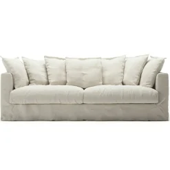 Klädsel Till Le Grand Air 3-sitssoffa Linne, Creamy White