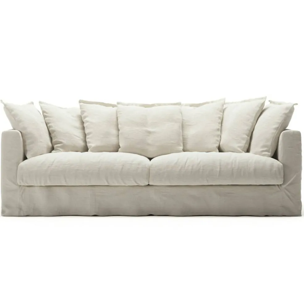 Klädsel Till Le Grand Air 3-sitssoffa Linne, Creamy White